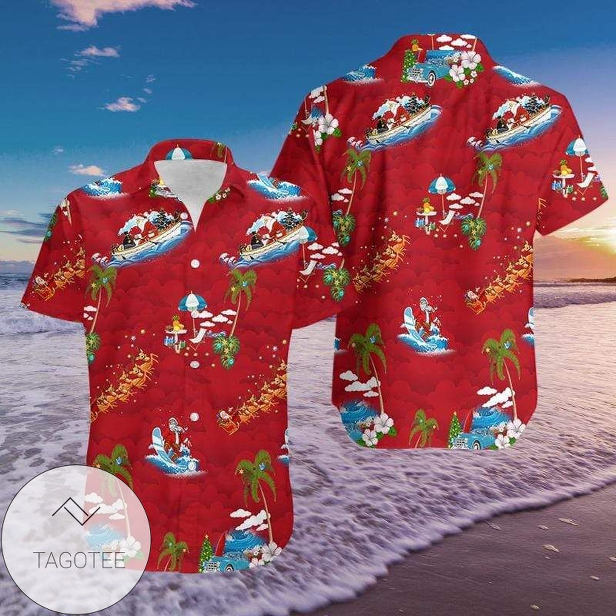 Merry Christmas Santa Claus Hawaiian Shirt