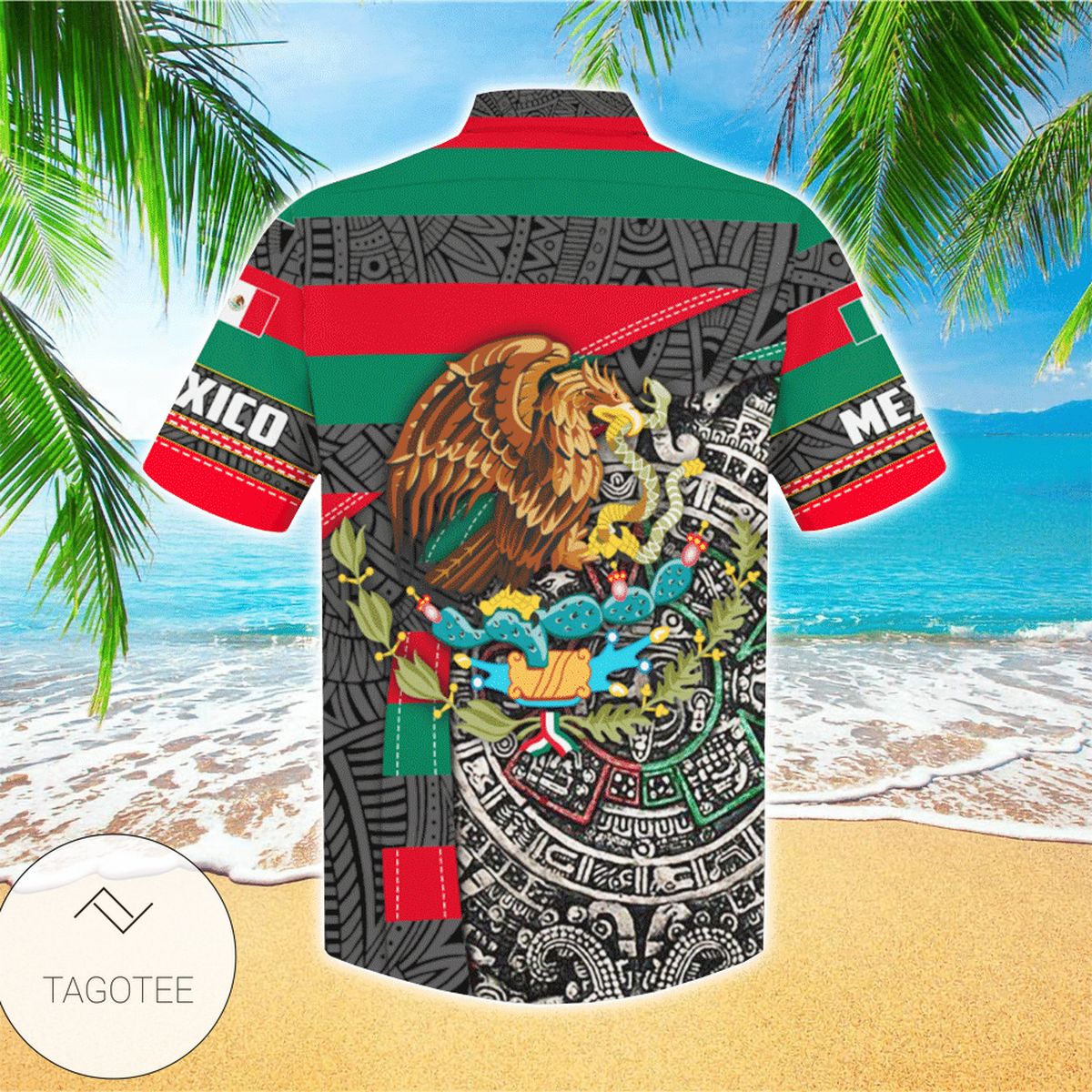 Mexico Coat Of Arms Customized Hawaiian Shirt