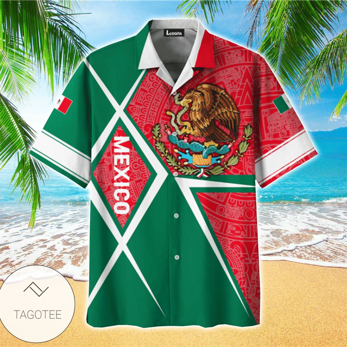 Mexico Coat Of Arms Customized Hawaiian Shirt