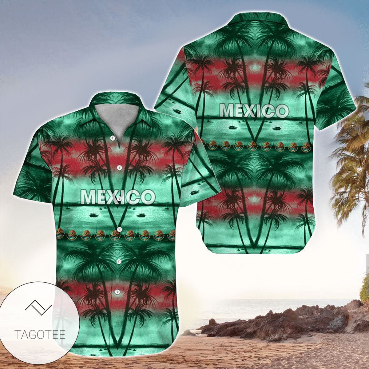 Mexico Camo Custom Name Hawaiian Shirt