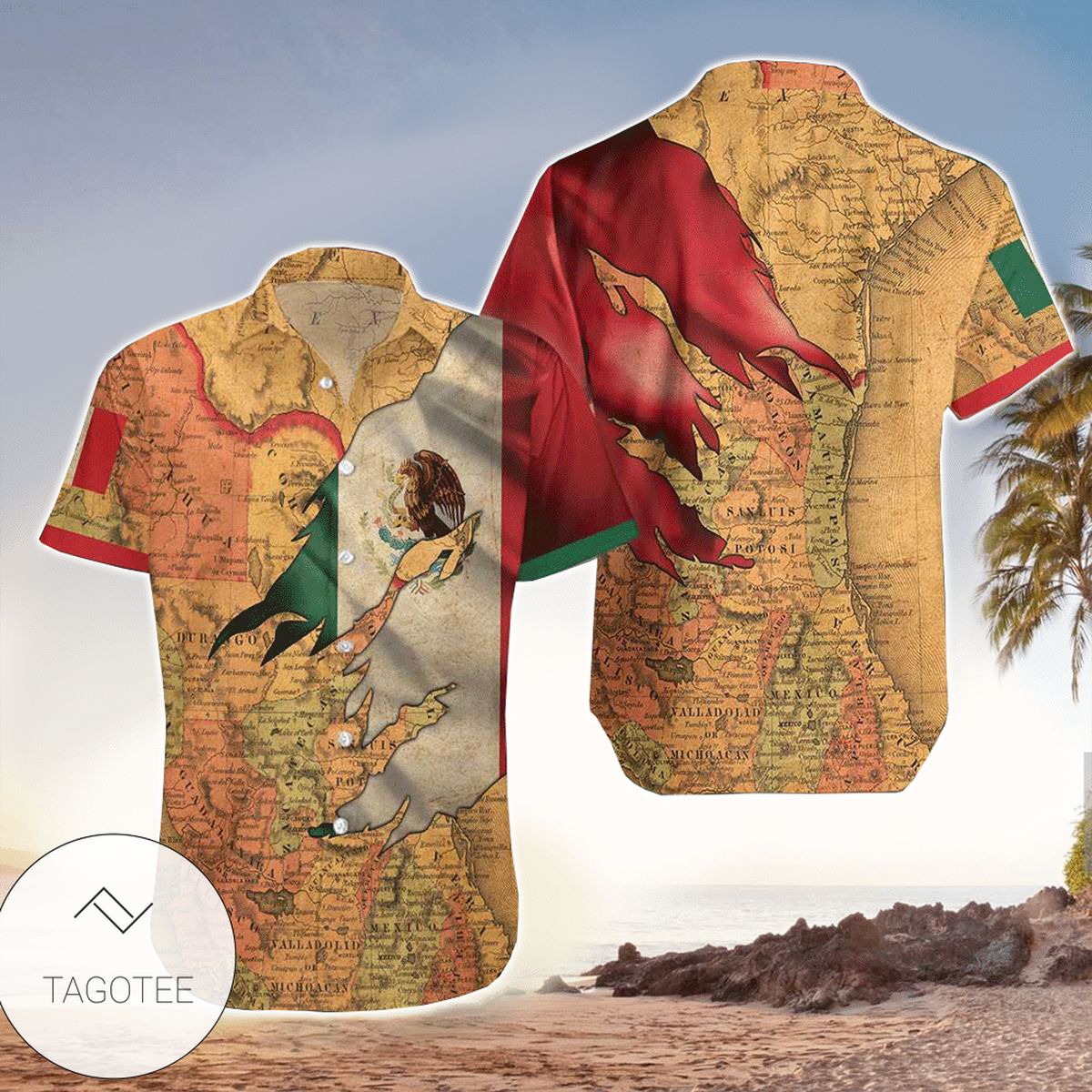 Mexico Palm Tree Hawaiian Shirt