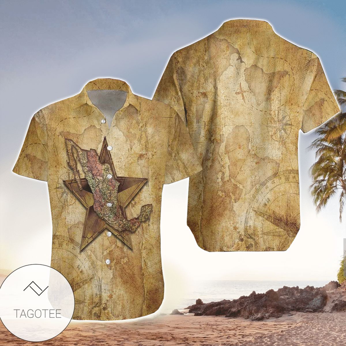 Mexico Camo Custom Name Hawaiian Shirt