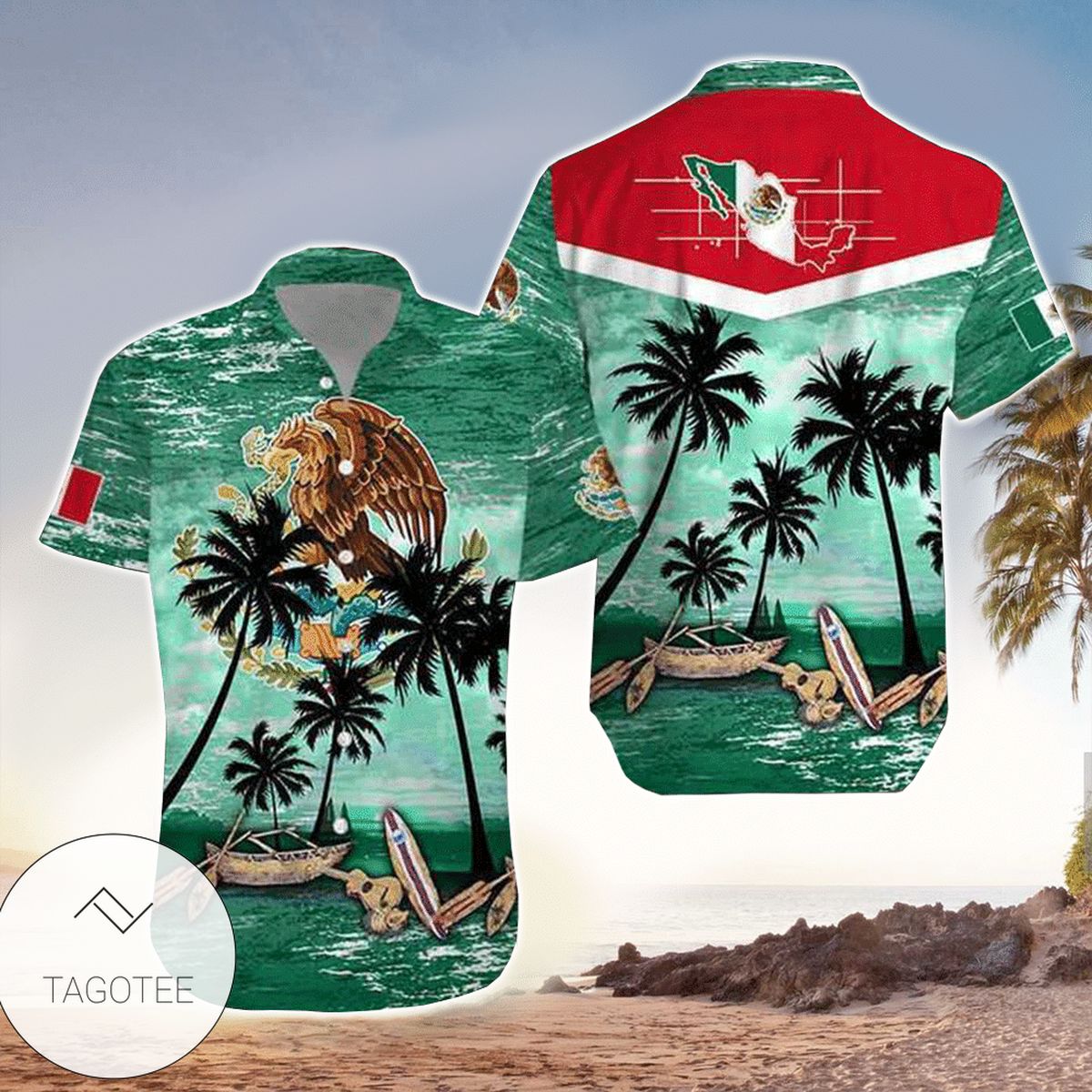 Mexico Map Vintage Hawaiian Shirt