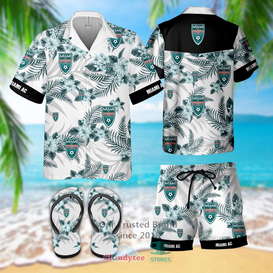 Miami Dolphins FOCO Paradise Floral Cream Hawaiian Shirt