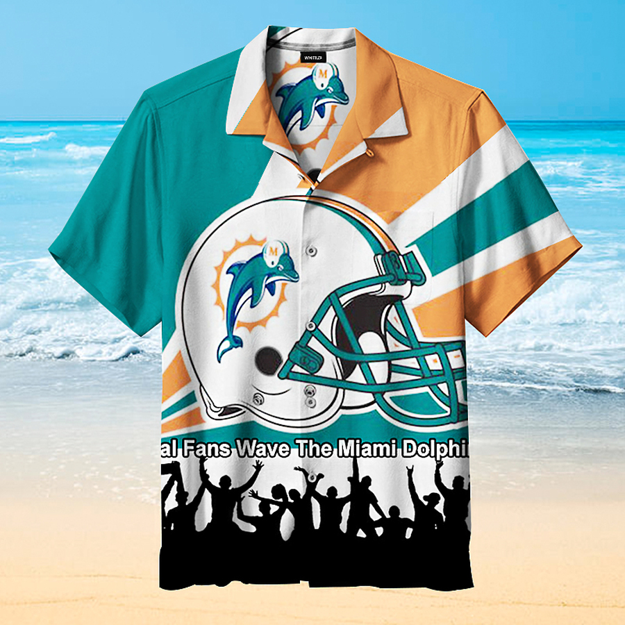 Miami Dolphins Camouflage Vintage Hawaiian Shirt