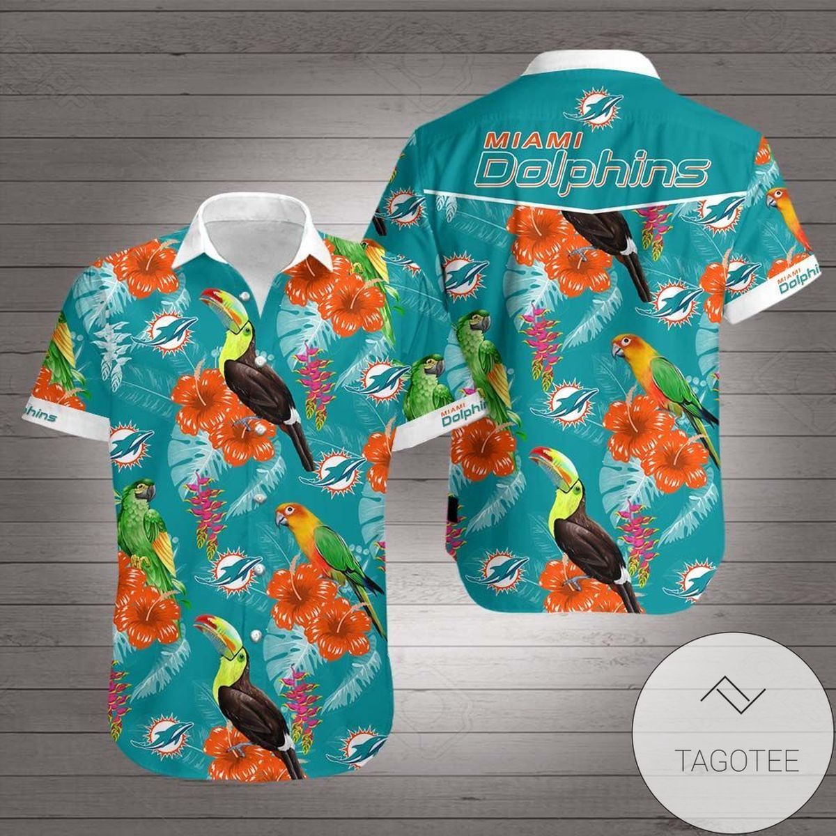 Miami Dolphins Authentic Hawaiian Shirt 2022 Floral Button Up Slim Fit Body