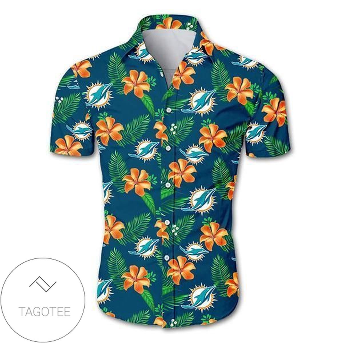 Miami Dolphins Authentic Hawaiian Shirt 2022 3d