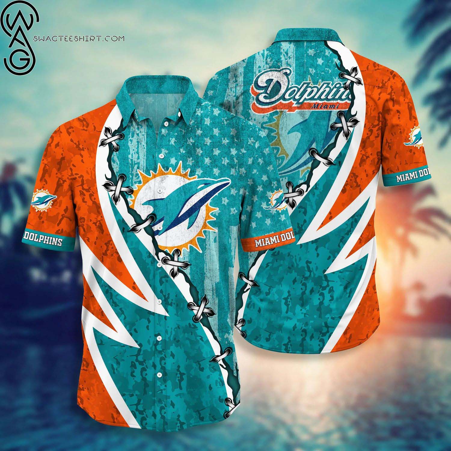 Miami Dolphins Floral Summer Aloha Hawaiian Shirt