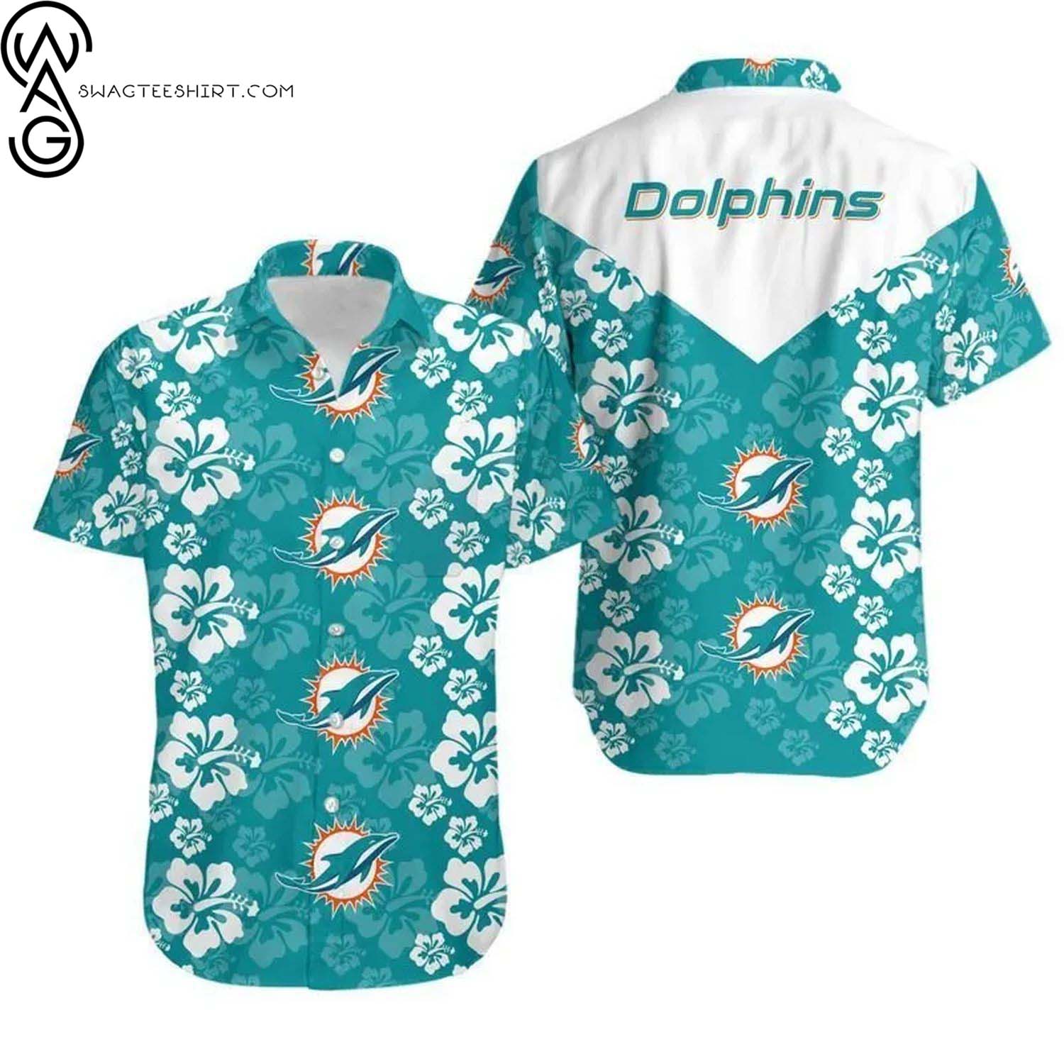 Miami Dolphins Football Team Full Printing Hawaiian Shirt