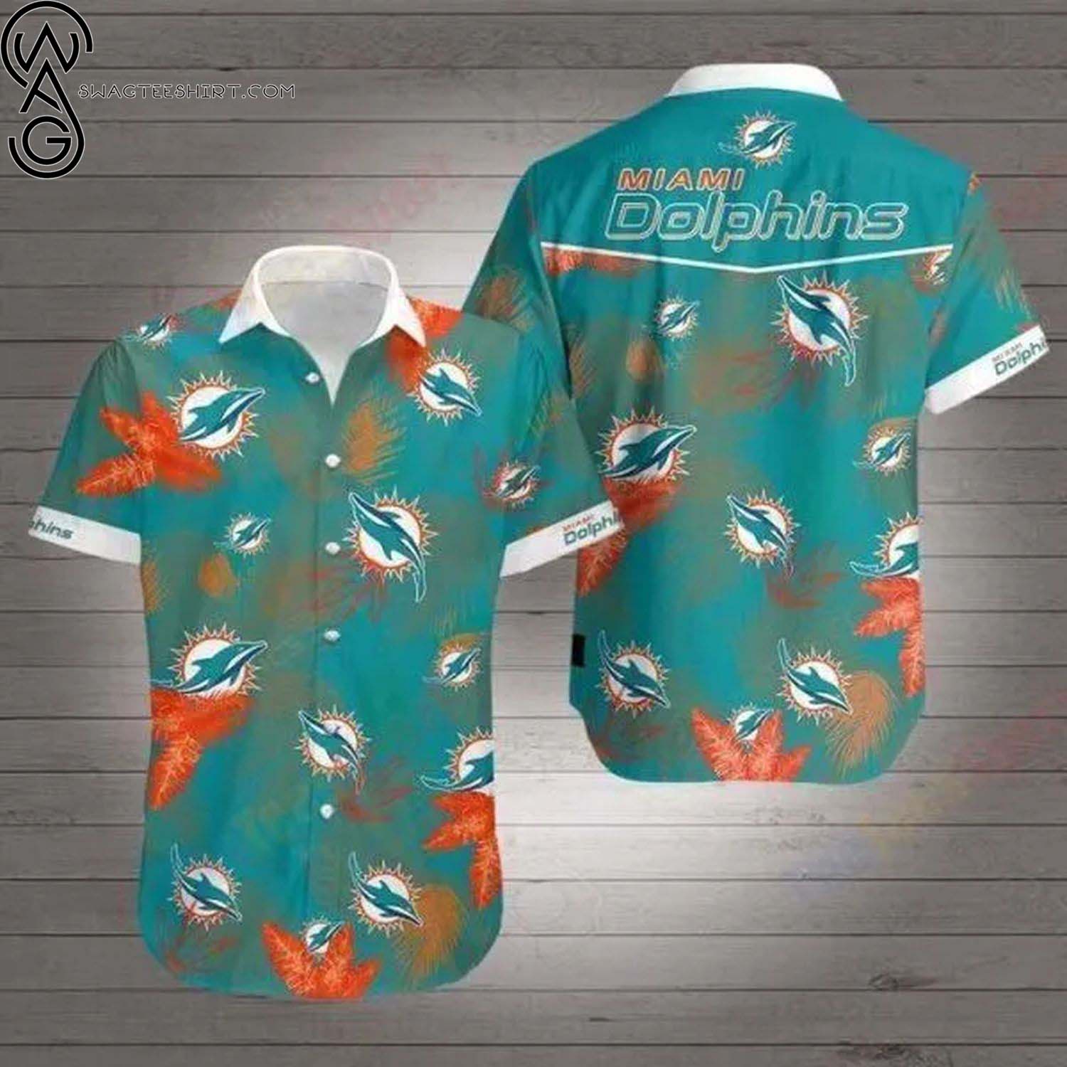 Miami Dolphins Football Sport Cool Summer Aloha Hawaiian Shirt