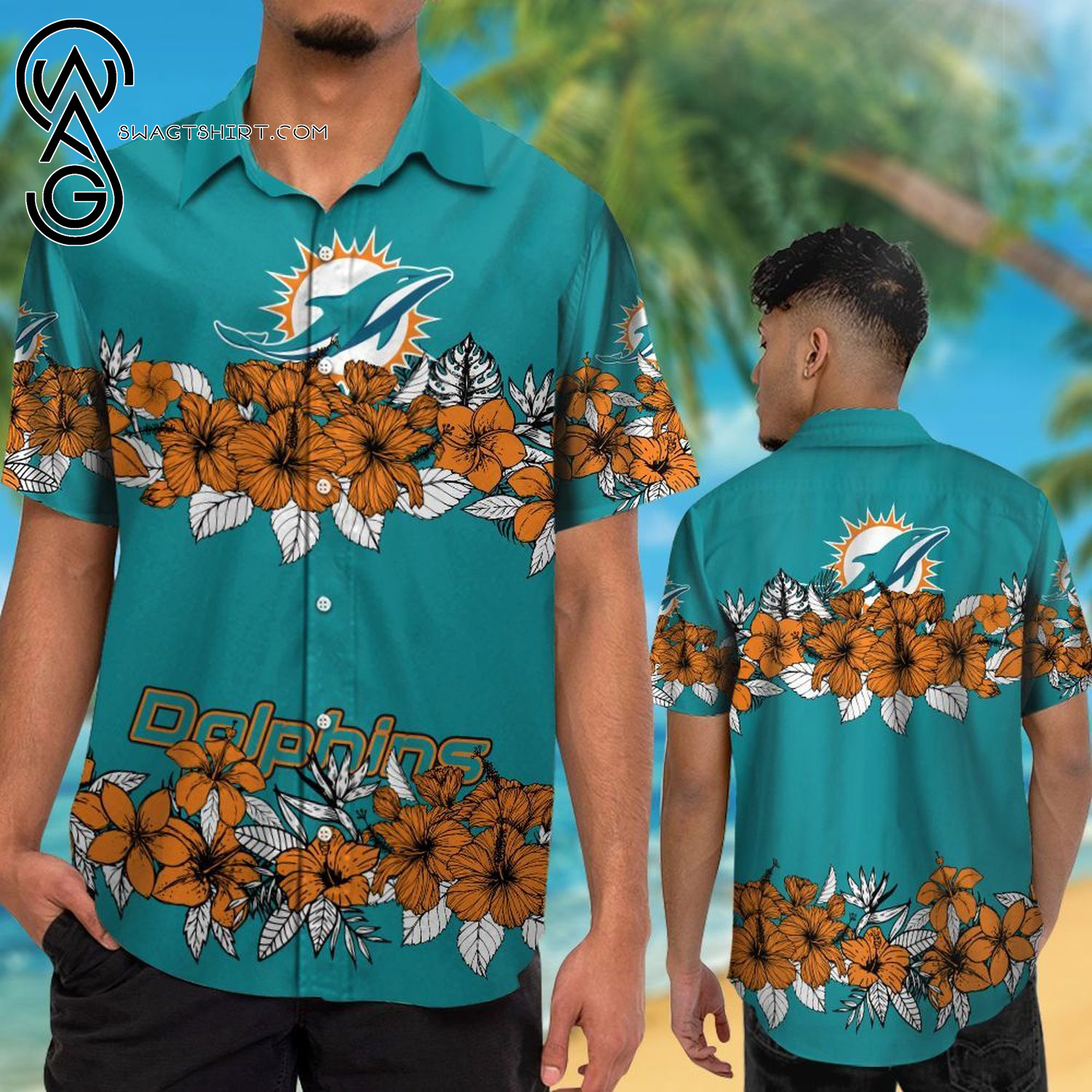 Miami Dolphins Full Printing Summer Aloha Hawaiian Shirt