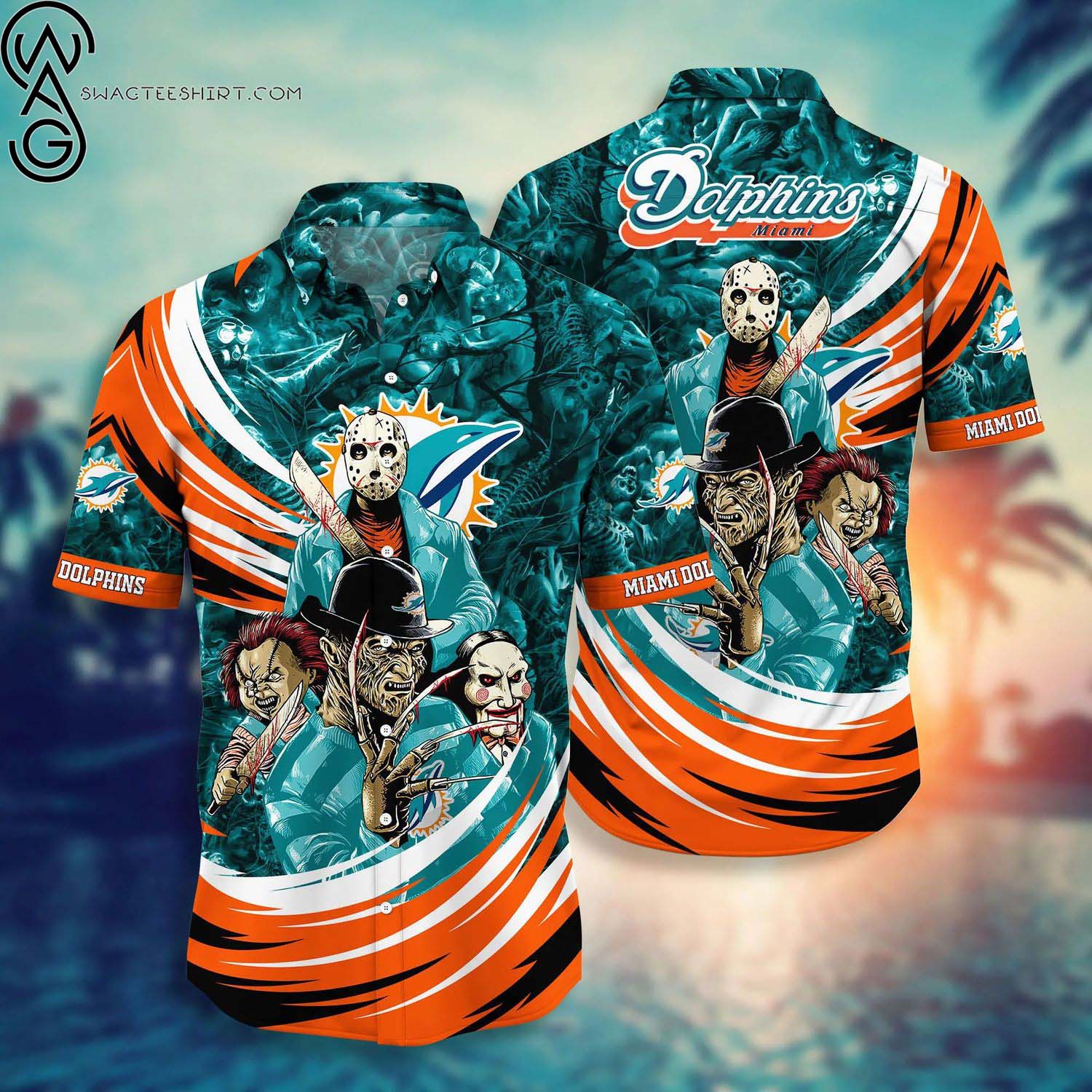 Miami Dolphins Halloween Murder Summer Aloha Hawaiian Shirt