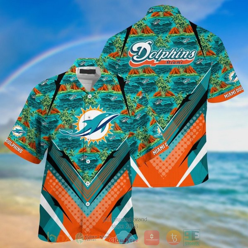 Miami Dolphins NFL palm tree Hawaiian Shirt