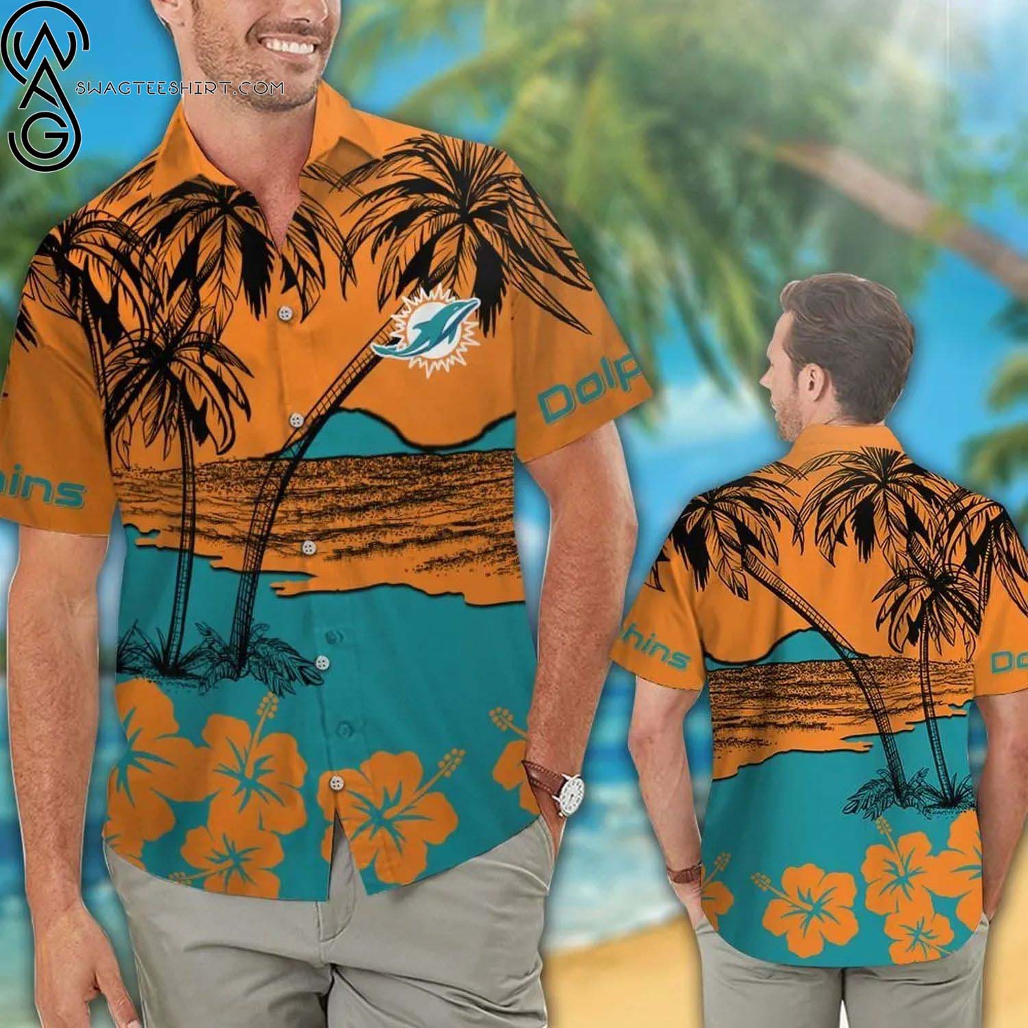 Miami Dolphins Summer Baby Yoda Surfboard Summer Aloha Hawaiian Shirt