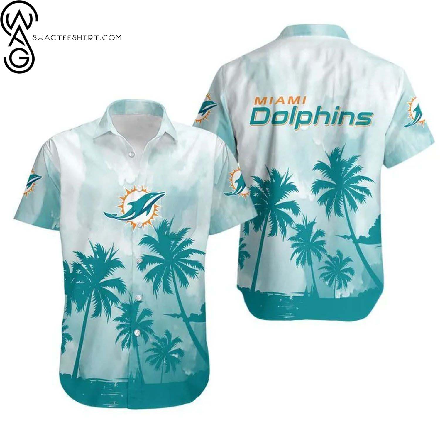 Miami Dolphins Tropical Vibes Summer Aloha Hawaiian Shirt