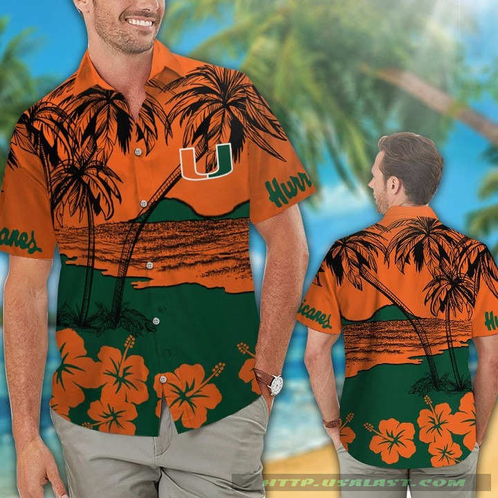 Miami Hurricanes Camouflage Vintage Hawaiian Shirt