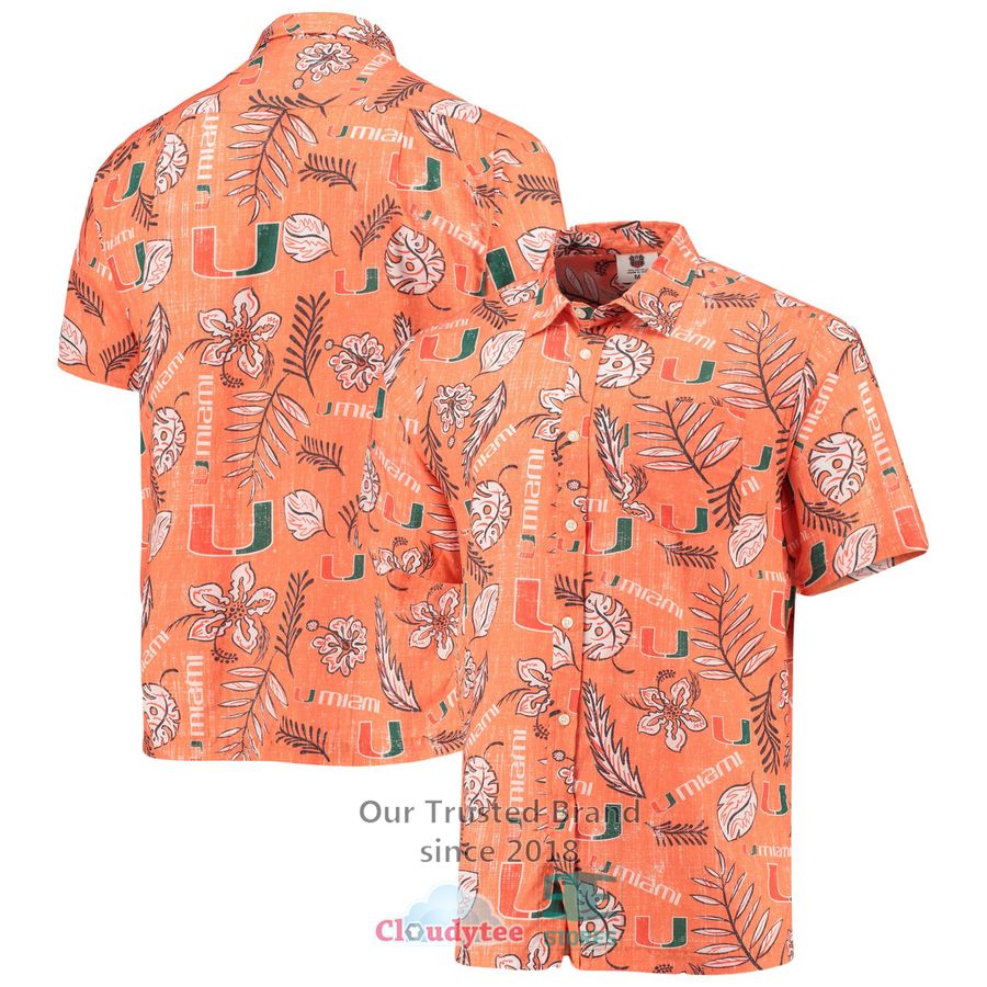 Miami Marlins Floral Button Up Hawaiian Shirt