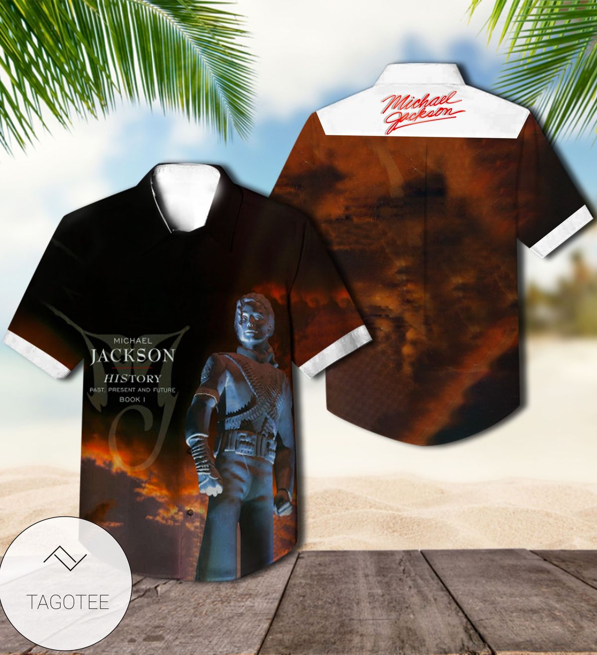 Michael Jackson Dangerous Album Cover Hawaiian Shirt