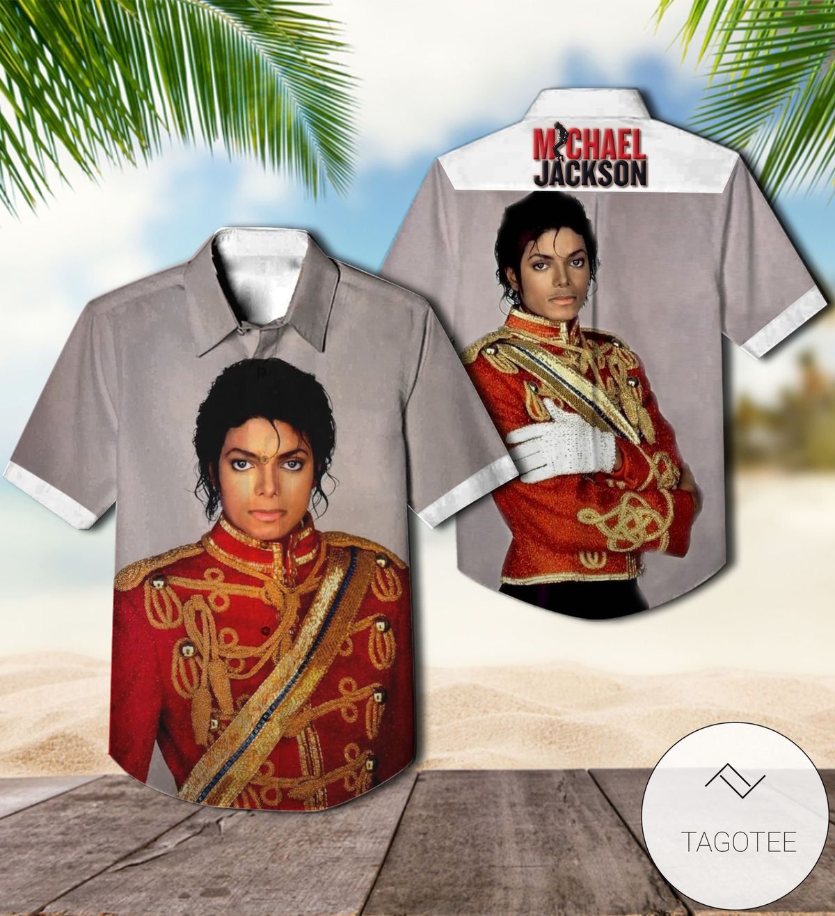 Michael Jackson Michael Compilation Album Cover Hawaiian Shirt