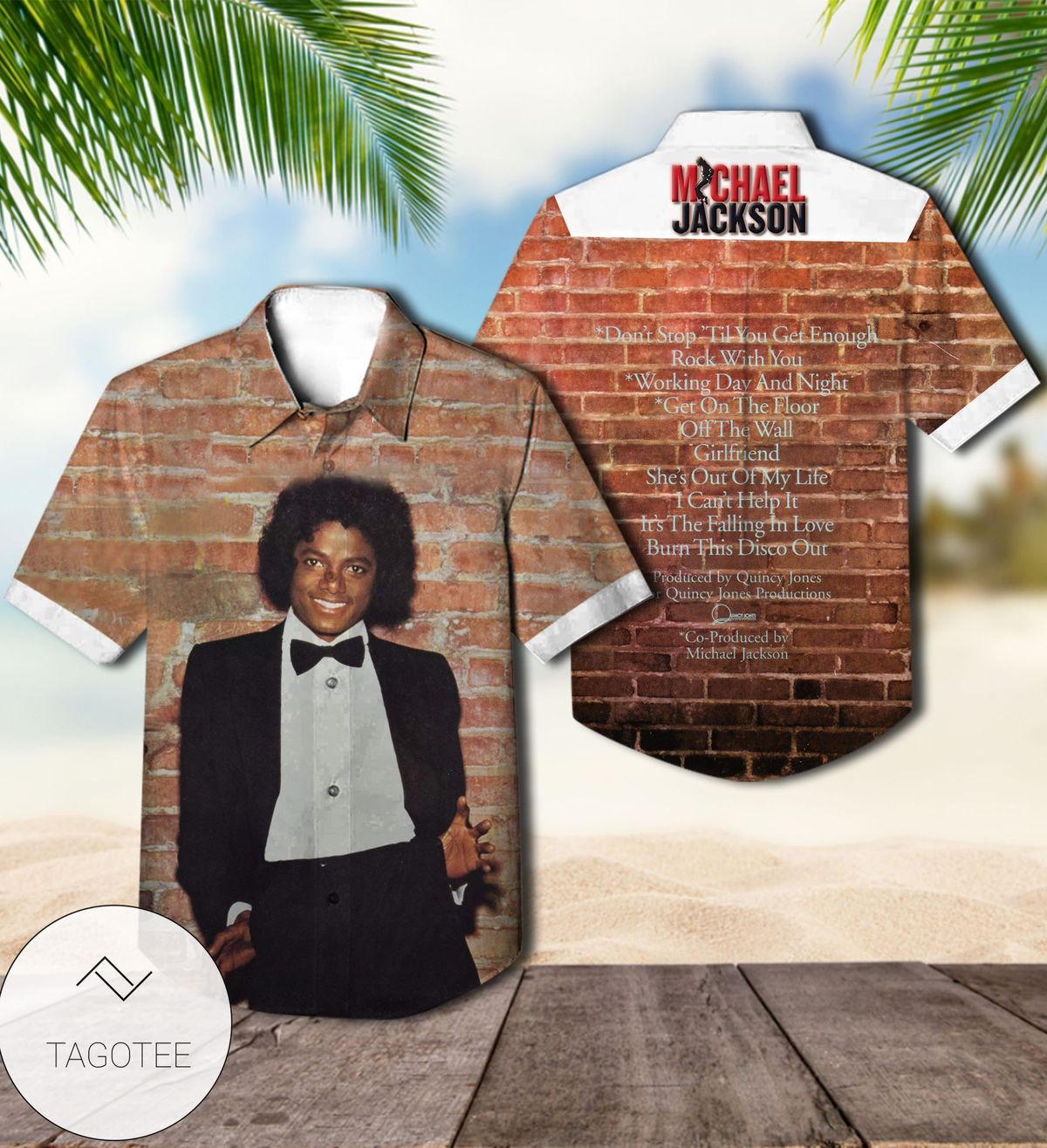 Michael Jackson Michael Compilation Album Cover Hawaiian Shirt