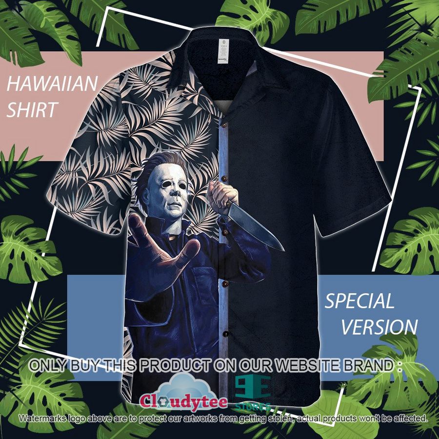 Micheal Myers 3D illusion black Hawaiian Shirt