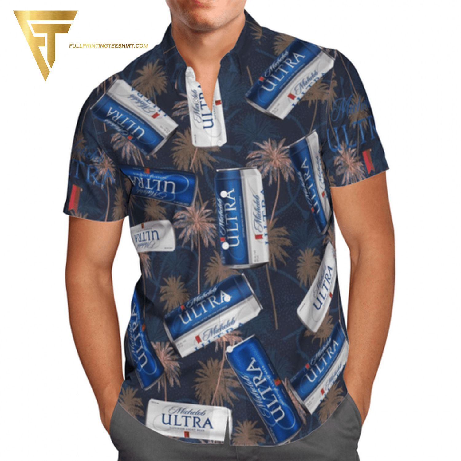 Michelob Ultra Beer Pattern Summer Hawaiian Shirt