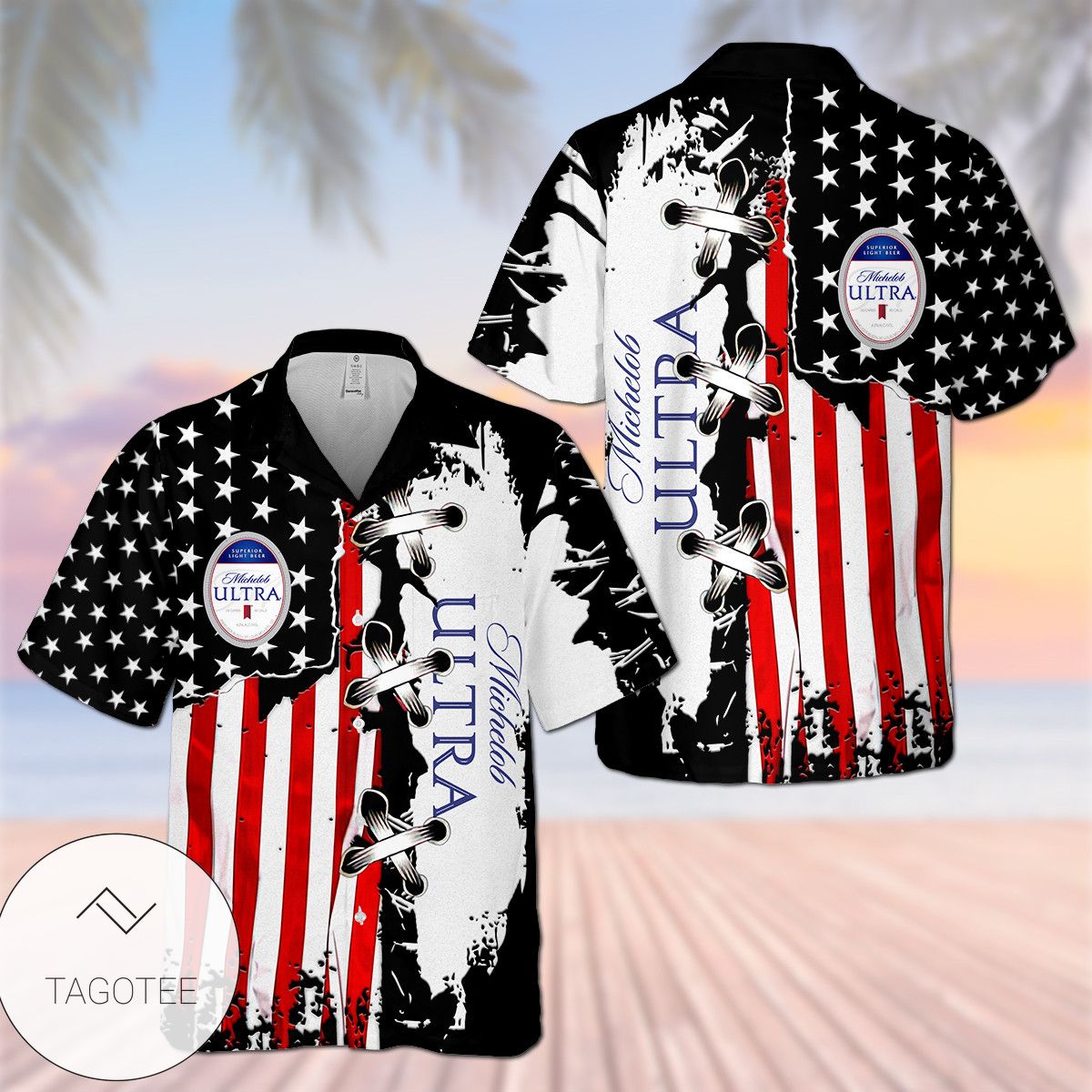 Michelob Ultra Palm Hawaiian Shirt