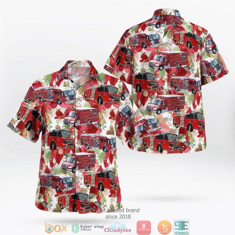 Michigan EDWARDSBURG FIRE DEPARTMENT Hawaiian Shirt