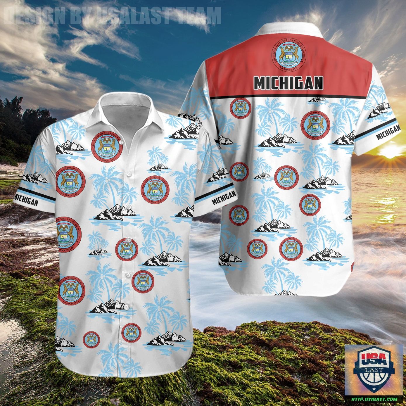 Michigan State Police 2020 Chevy Tahoe K953 Hawaiian Shirt