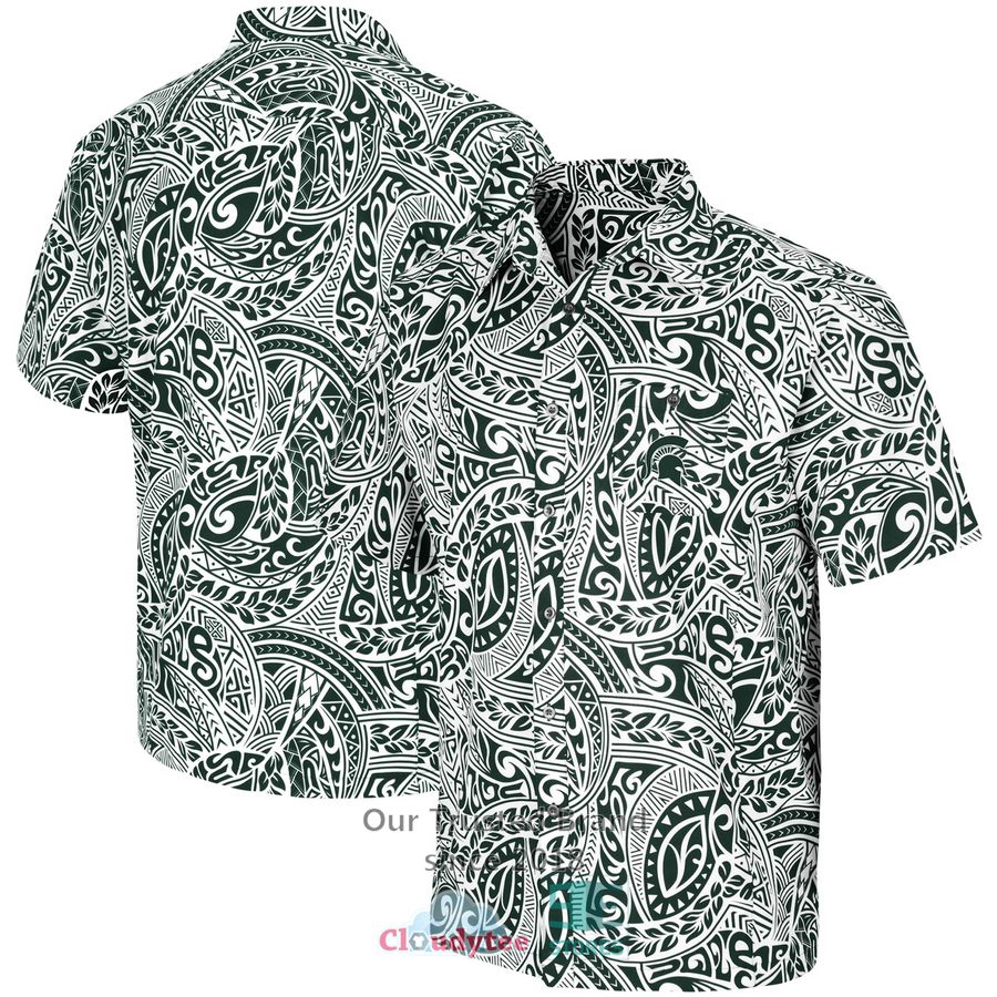 Michigan State Spartans Colosseum The Dude Camp Green Hawaiian Shirt