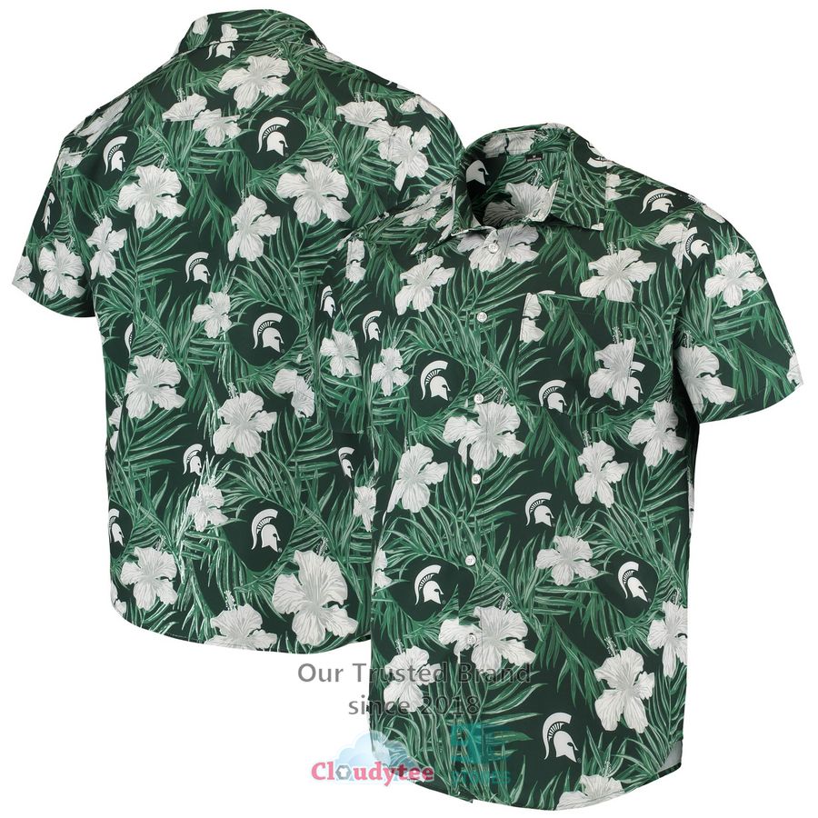 Michigan State Spartans Columbia Super Slack Tide Green Hawaiian Shirt