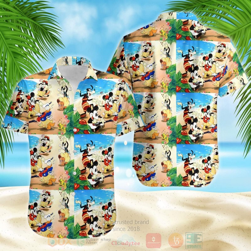 Mickey And Friends Mouse Ears Disney Short Sleeve Hawaiian shirt