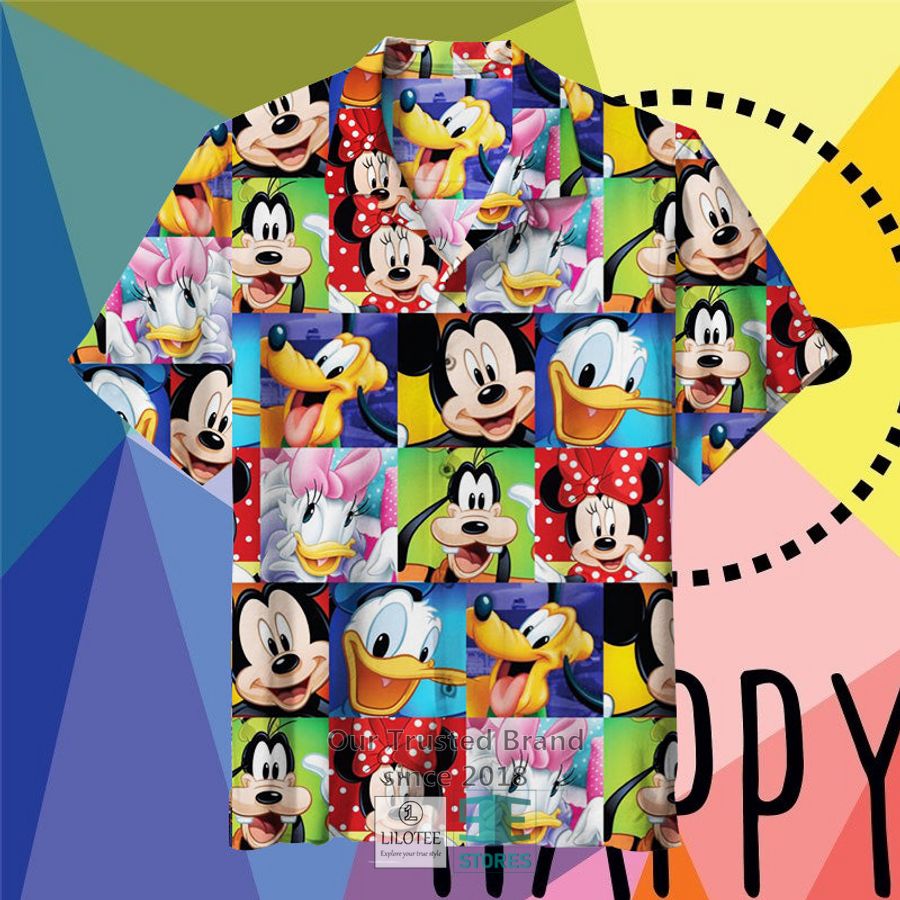 Mickey Mouse and friends Face Collage Art Casual Hawaiian Shirt