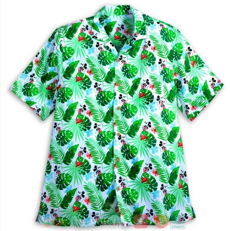 Mickey Mouse flowers red Hawaiian Shirt