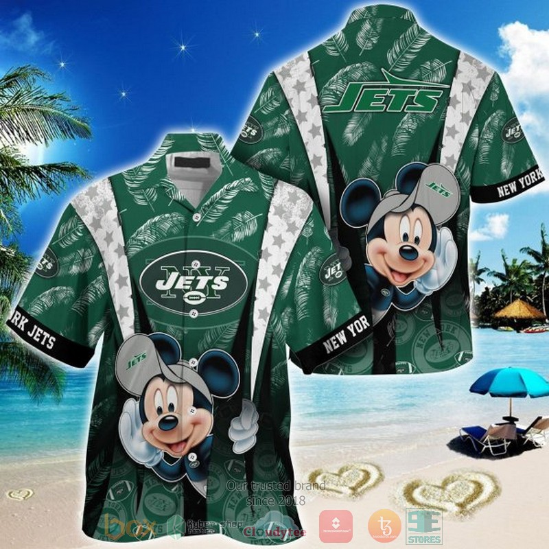 Mickey Mouse New York Jets NFL Hawaiian Shirt