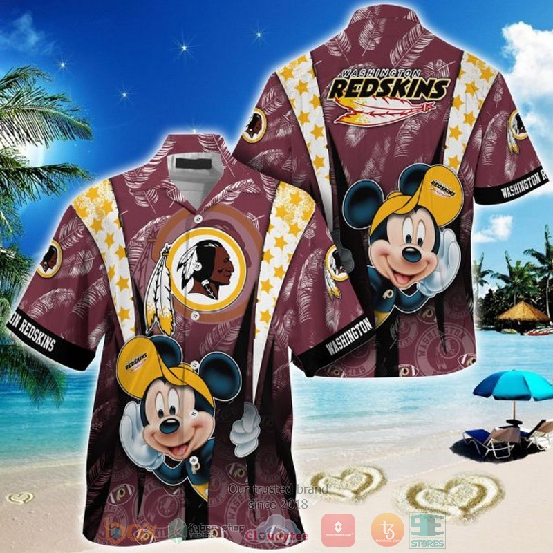 Mickey Mouse Washington Commanders NFL Hawaiian Shirt