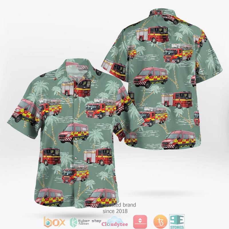 Mid-Columbia Fire and Rescue Oregon Fire Truck Hawaiian Shirt