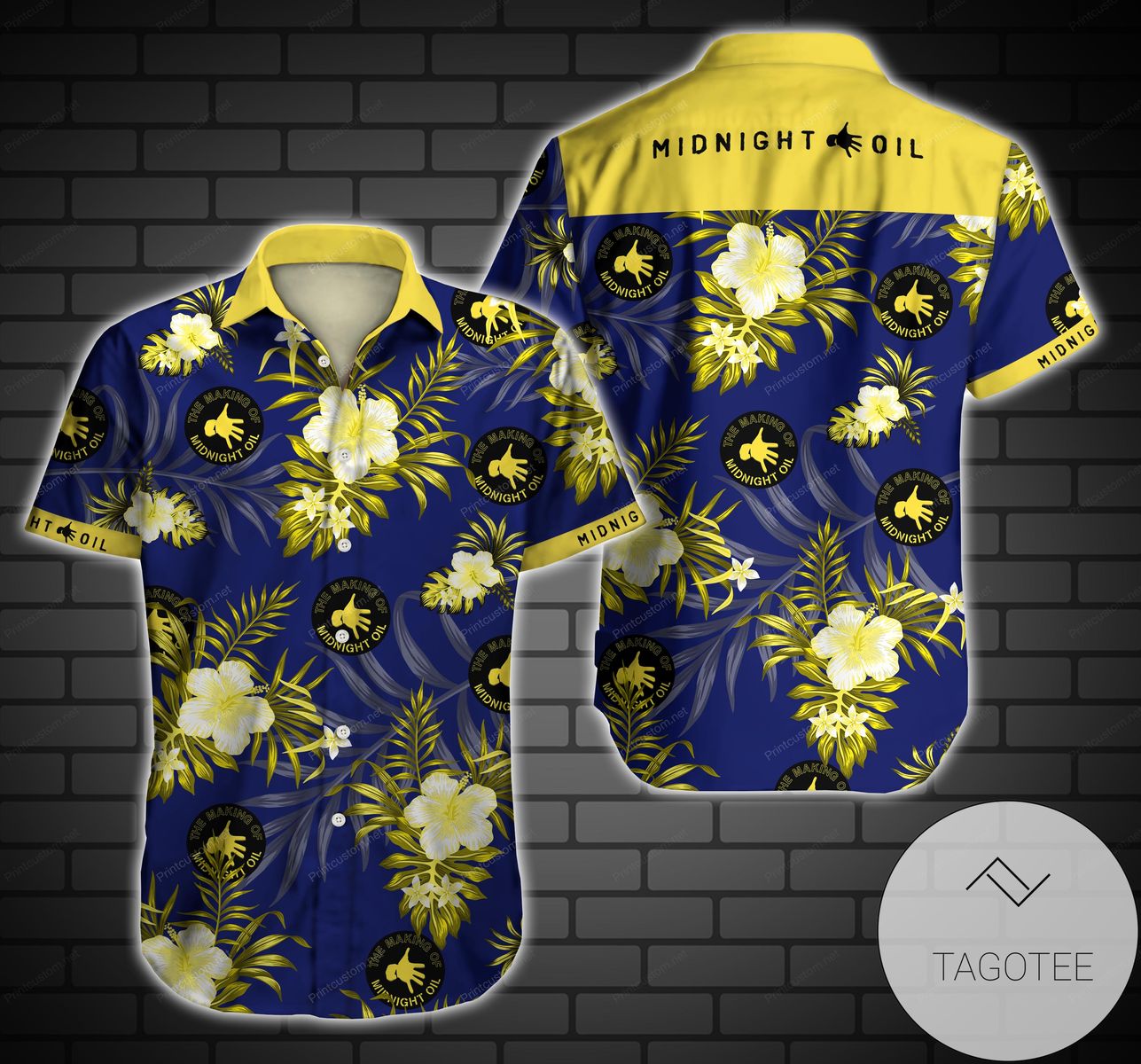 Midnight Oil 20000 Watt R.s.l. Album Cover Hawaiian Shirt