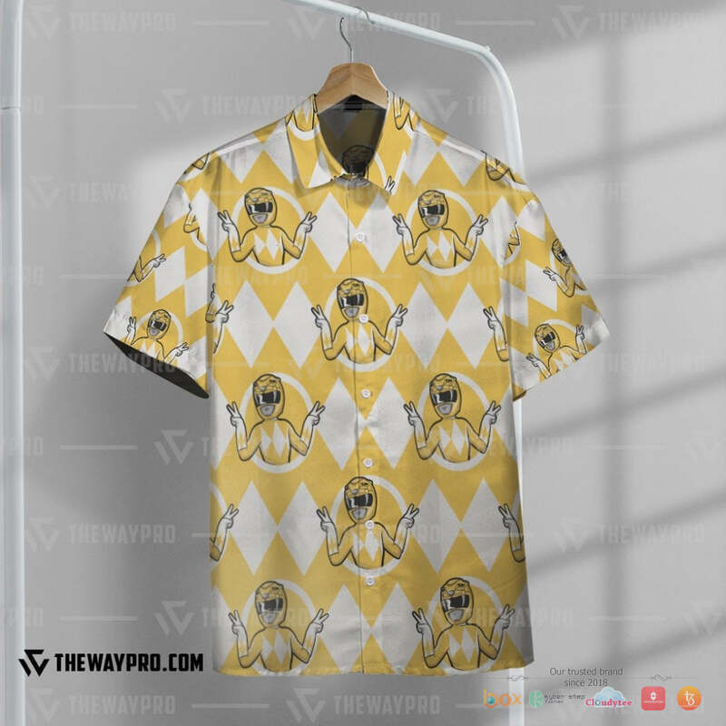 Mighty Morphin Power Rangers Yellow Ranger Hawaiian shirt