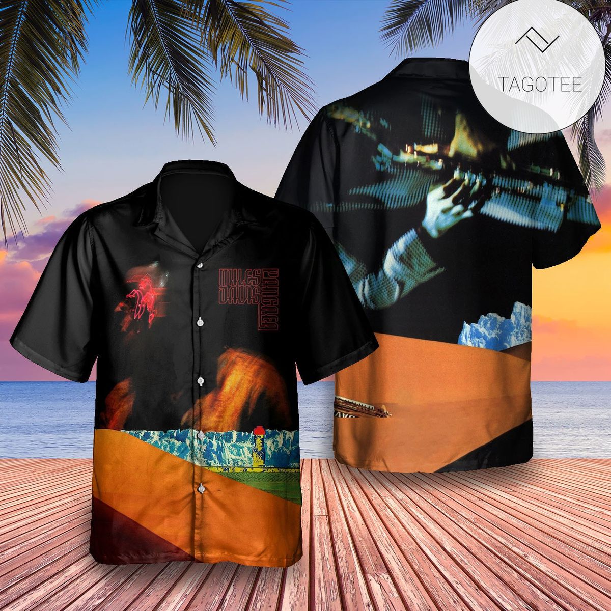 Miles Davis On The Corner Album Cover Hawaiian Shirt