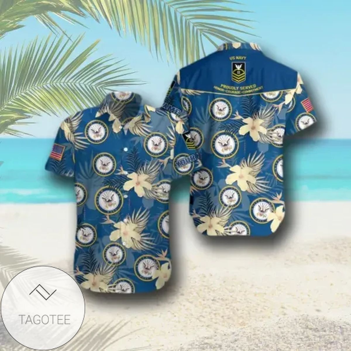 Military Aloha Shirt Skull Soldier Land Of The Free Because Of The Brave Hawaiian Shirt