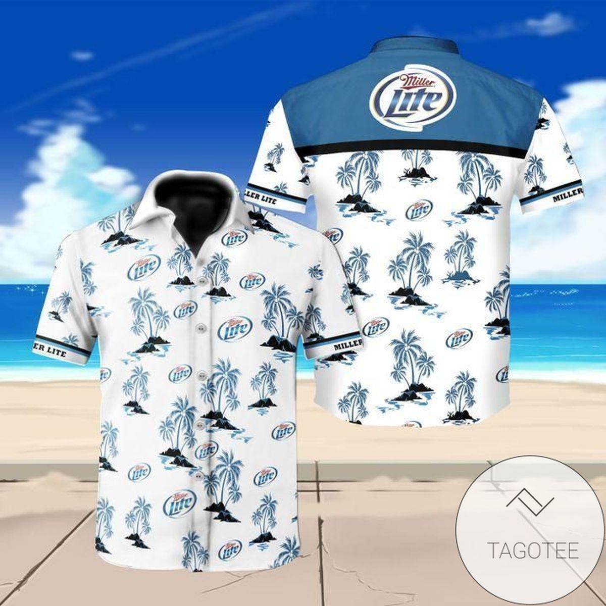 Miller Lite Flower Hawaiian 3D Shirt 