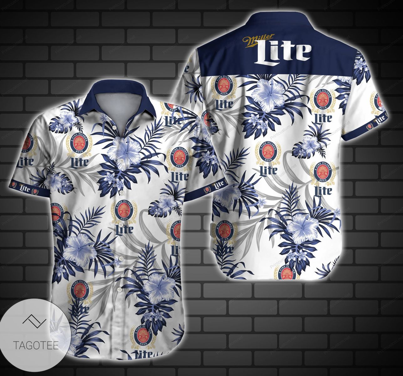 Miller Lite Funny Pineapple All Over Print 3D Unisex Hawaiian Shirt And Beach Short