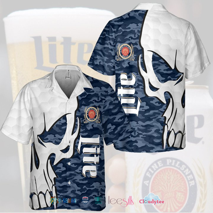 Miller Lite Palm Tree Hawaiian Shirt