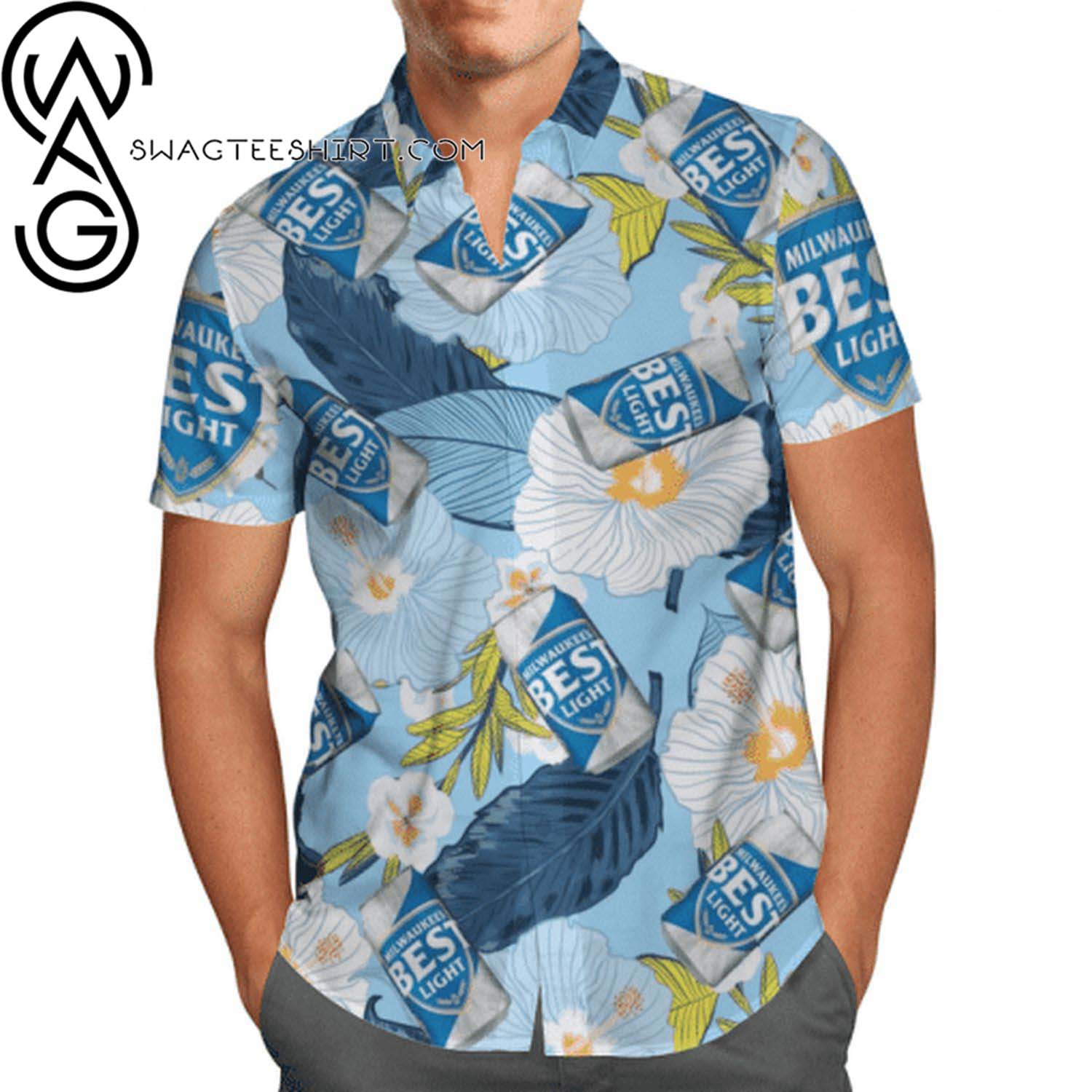 Milwaukee’s Best Ice Beer Summer Hawaiian Shirt