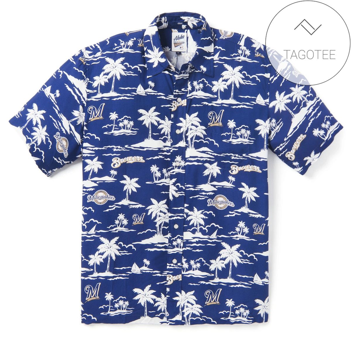 Milwaukee Brewers Vintage Mlb Hawaiian Shirt