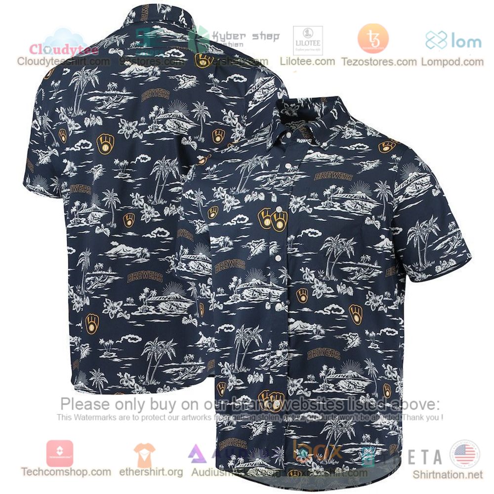 Milwaukee Brewers Reyn Spooner Scenic Button-Up Hawaiian Shirt