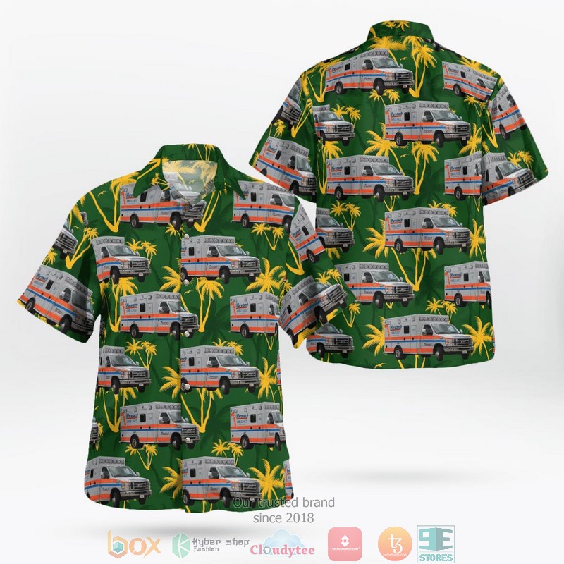 Milwaukee Wisconsin Paratech Ambulance Service Hawaiian Shirt