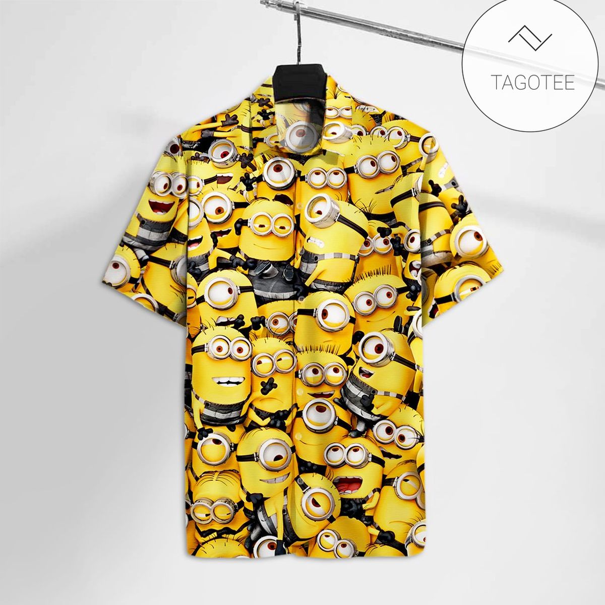 Minions Bananas For men And Women Graphic Print Short Sleeve Hawaiian Casual Shirt