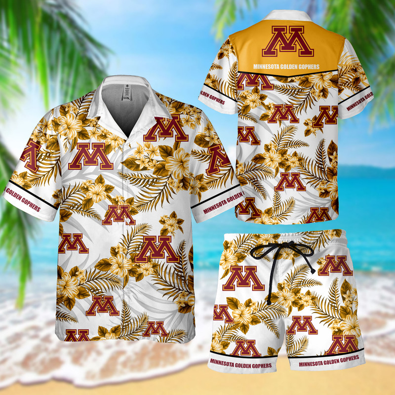 Minnesota Golden Gophers Tommy Bahama Tropic Isles Camp White Hawaiian Shirt